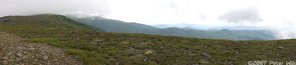 Panoramic just below the summit of Mt. Monroe.