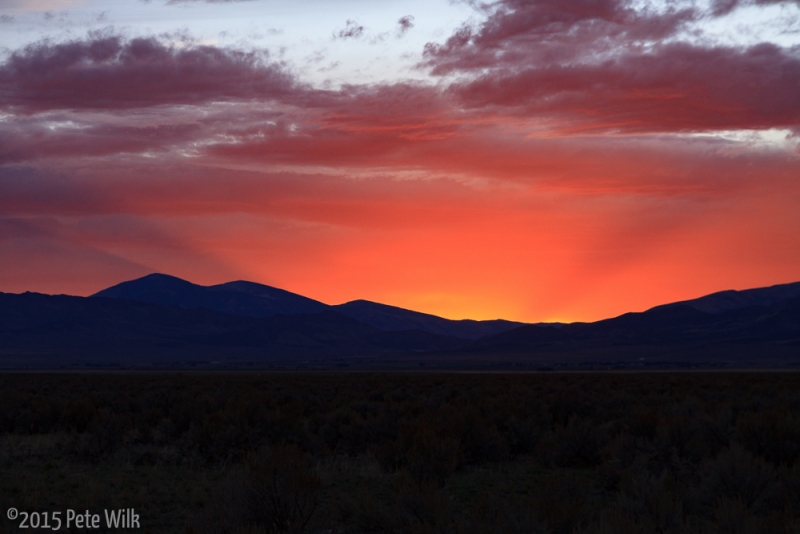 On the ride home from a great weekend in the City of Rocks we had one of the best sunsets I've seen in a long time.