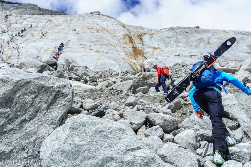 From the glacier we used the ladders for about 500 feet to get to the Montenvers train.