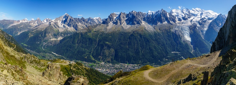 While the climbing on the Aiguille Rouge side isn't quite as good as the big mountains, it has quite a view to make up for it.