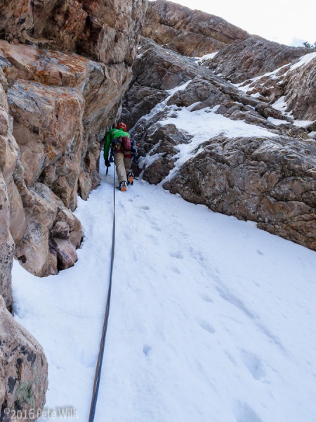 Matt heading up what was our P1.  I think this might be P2 when there's less snow.