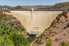 Flaming Gorge dam.  It is 455' from the bottom to top.