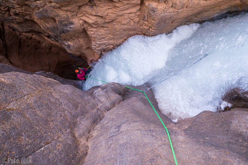 View from the anchors on P4.  This was the easy section of P4.