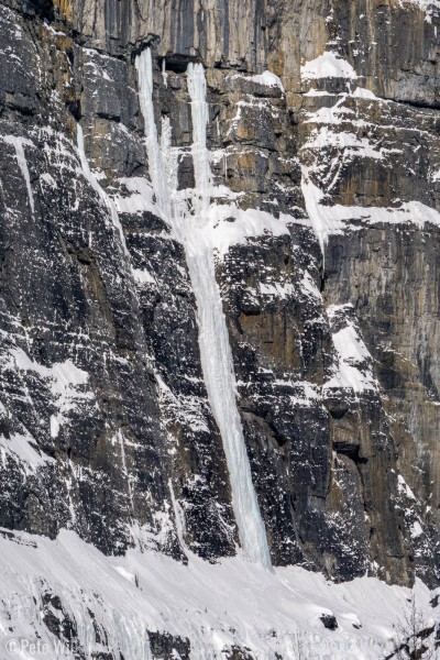 Popsicle Toes (WI4+).  The top pillars were completely baked.