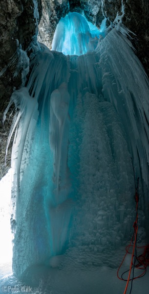 Nate only went up about 50 ft into P2 before he stopped and brought me up to this wonderful place and I can only assume the reason for the route's name.