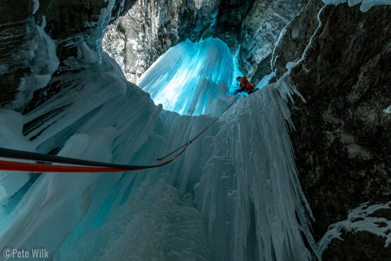 This cave was one of the most amazing places I have had the opportunity to be in.  I would climb this route many times over just to get here.  Nate climed up and went through a window on the right side.