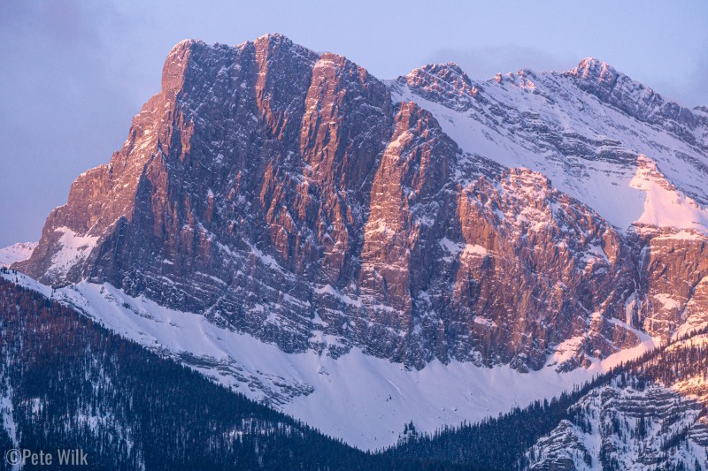 Sunrise in Canmore from the place we crashed for the night.