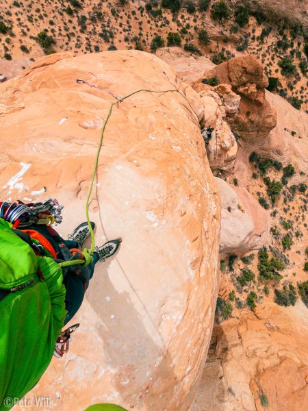 Our one pitch tower route in Arches NP.