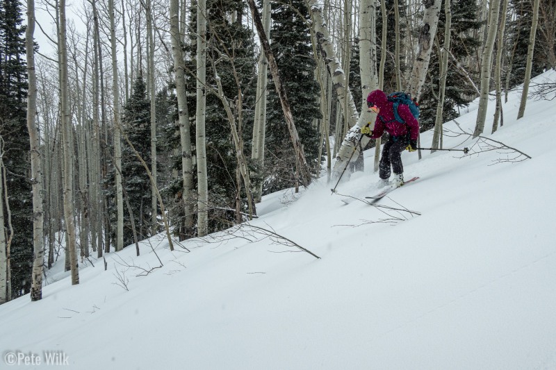 Conditions were improved with the falling snow and it was cream on crust.