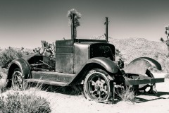 Abandoned car from an old mining site in the park.