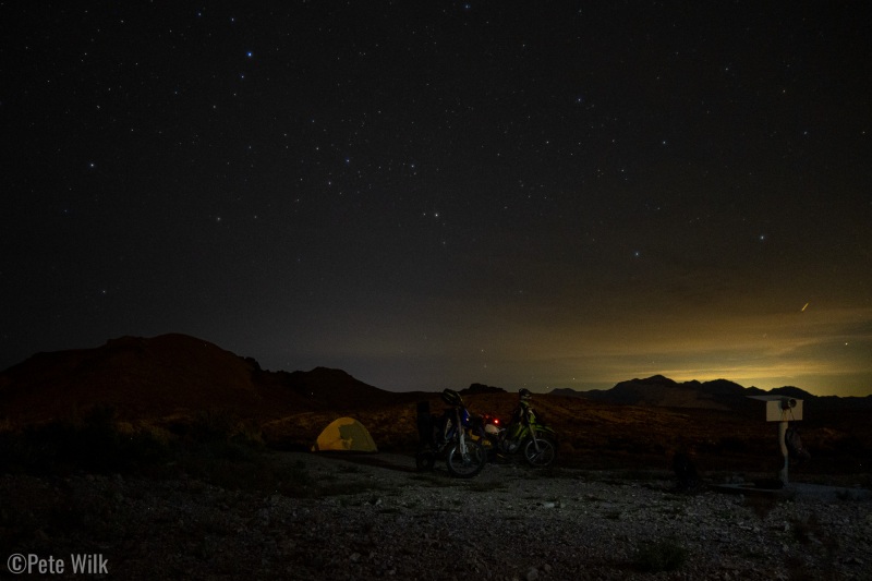 Camp on day 1 outside Beatty, NV.