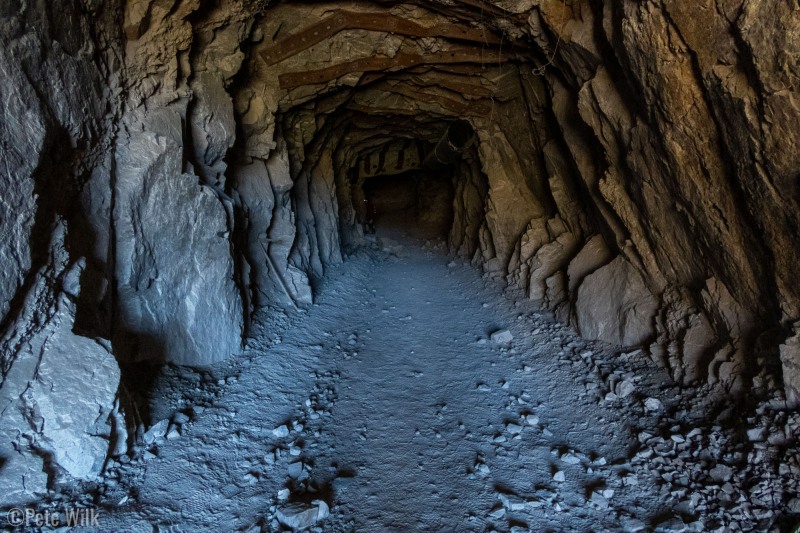 A huge mine on one of dirt roads we took.  This one was big enough to drive a car down and was for talc.