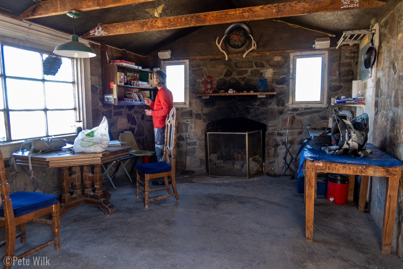 Evening of day 2 at the Geologist's Cabin.  This cabin is well kept and even has an outhouse.