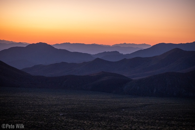 Sunrise from the Geologist's Cabin on Day 3, the hardest and longest day of riding for me.