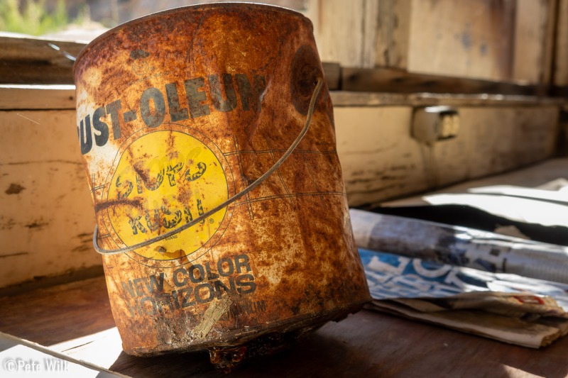 More remains from a miner's cabin.