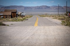 Where the pavement ends in Goldpoint, NV.