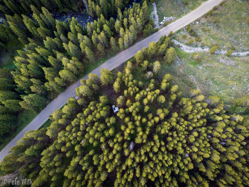 View from above at our campsite for the week.