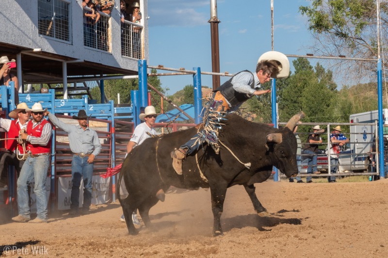 Only a couple riders were able to go the full 8 seconds.