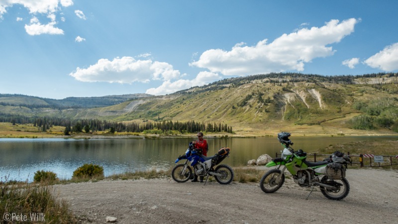 Snack break at one of the reservoirs on the route.