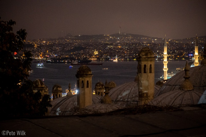 Looking across the Bosphorus River.