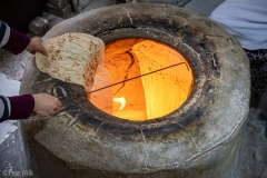 Women making lavash bread.